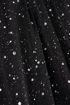 Long Sleeve Sequin Dress with V-Neck and Wrap Waist