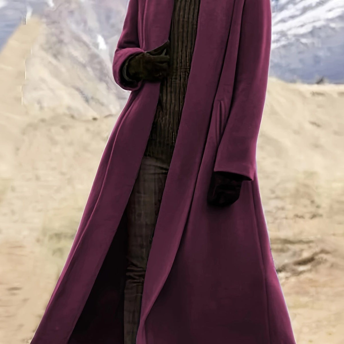 Open Front Longline Coats for Women