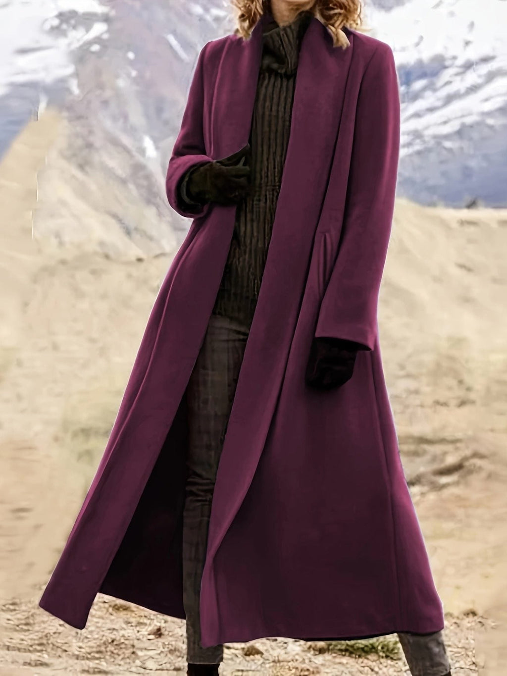 Open Front Longline Coats for Women