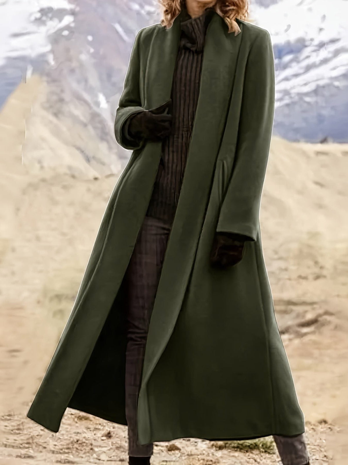 Open Front Longline Coats for Women