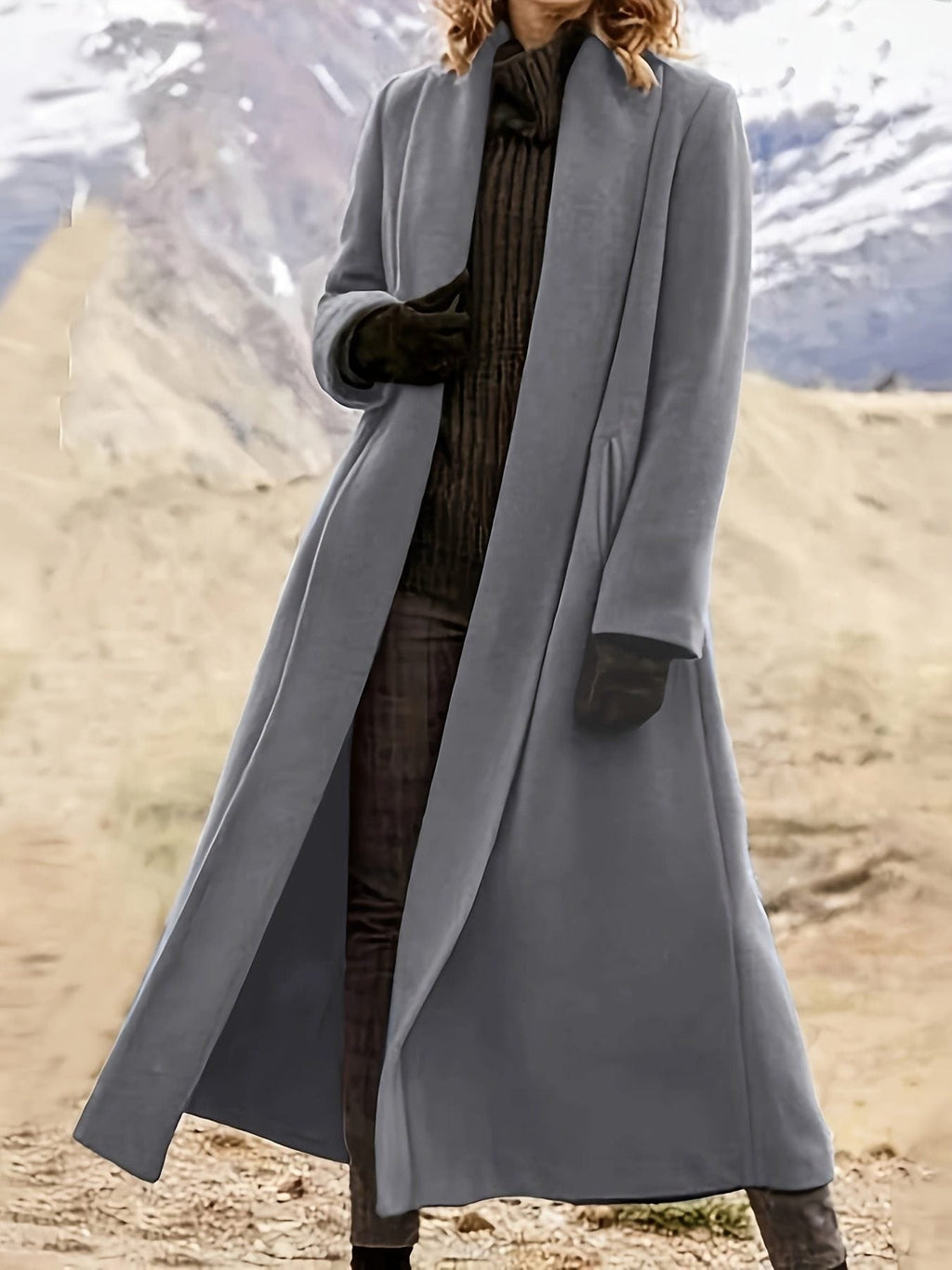 Open Front Longline Coats for Women