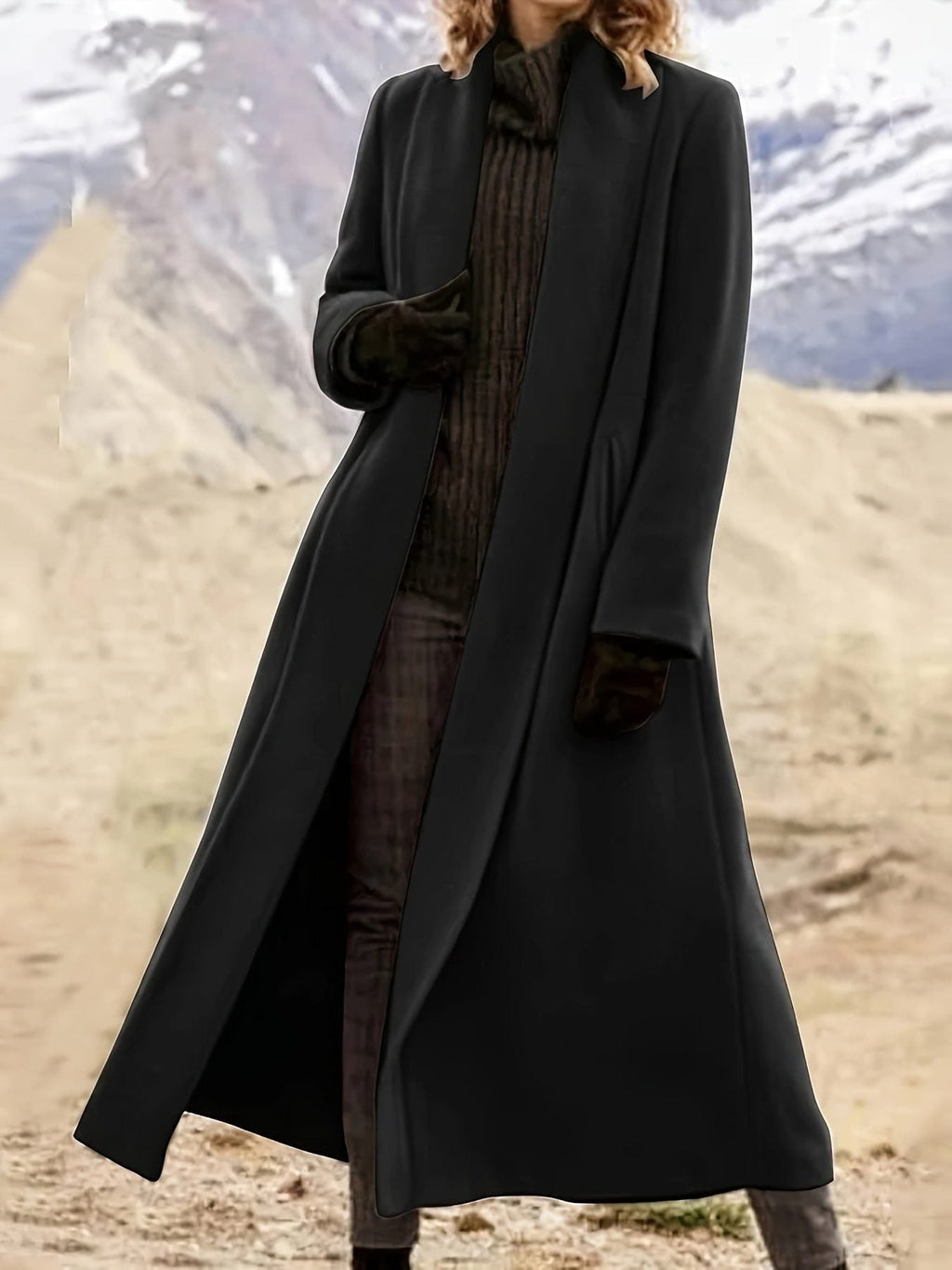 Open Front Longline Coats for Women