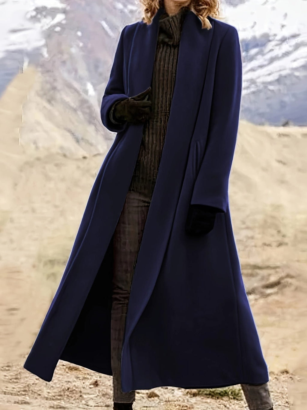 Open Front Longline Coats for Women