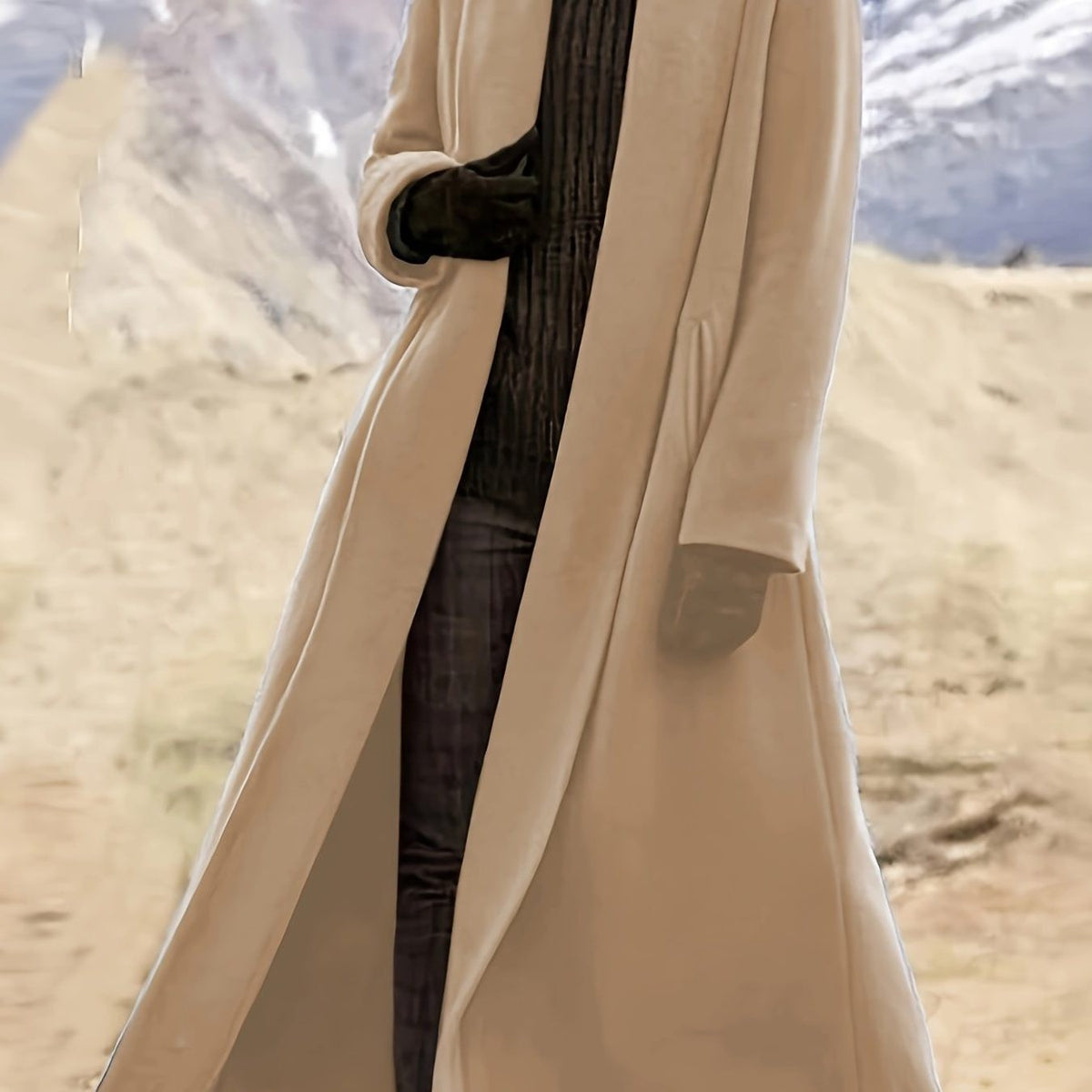Open Front Longline Coats for Women