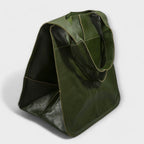 Oversized Leather Handbag Weekender with Dual Handles