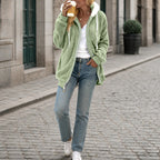 Oversized Sherpa Fleece Hooded Teddy Jacket
