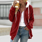 Oversized Sherpa Fleece Hooded Teddy Jacket