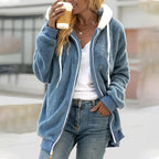 Oversized Sherpa Fleece Hooded Teddy Jacket