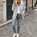 Oversized Sherpa Fleece Hooded Teddy Jacket