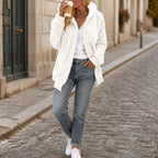 Oversized Sherpa Fleece Hooded Teddy Jacket