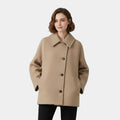 Women's Coats with Collar and Button Front