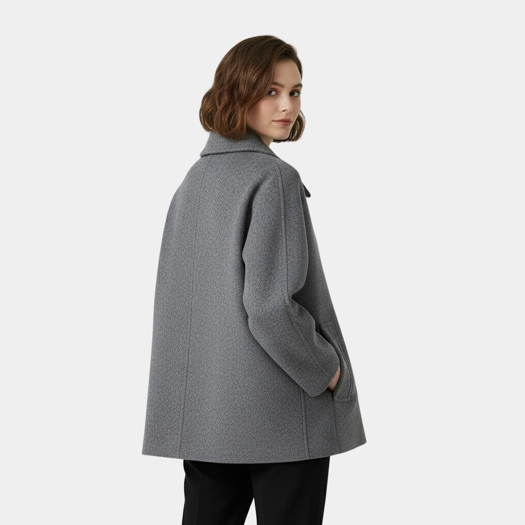 Women's Coats with Collar and Button Front