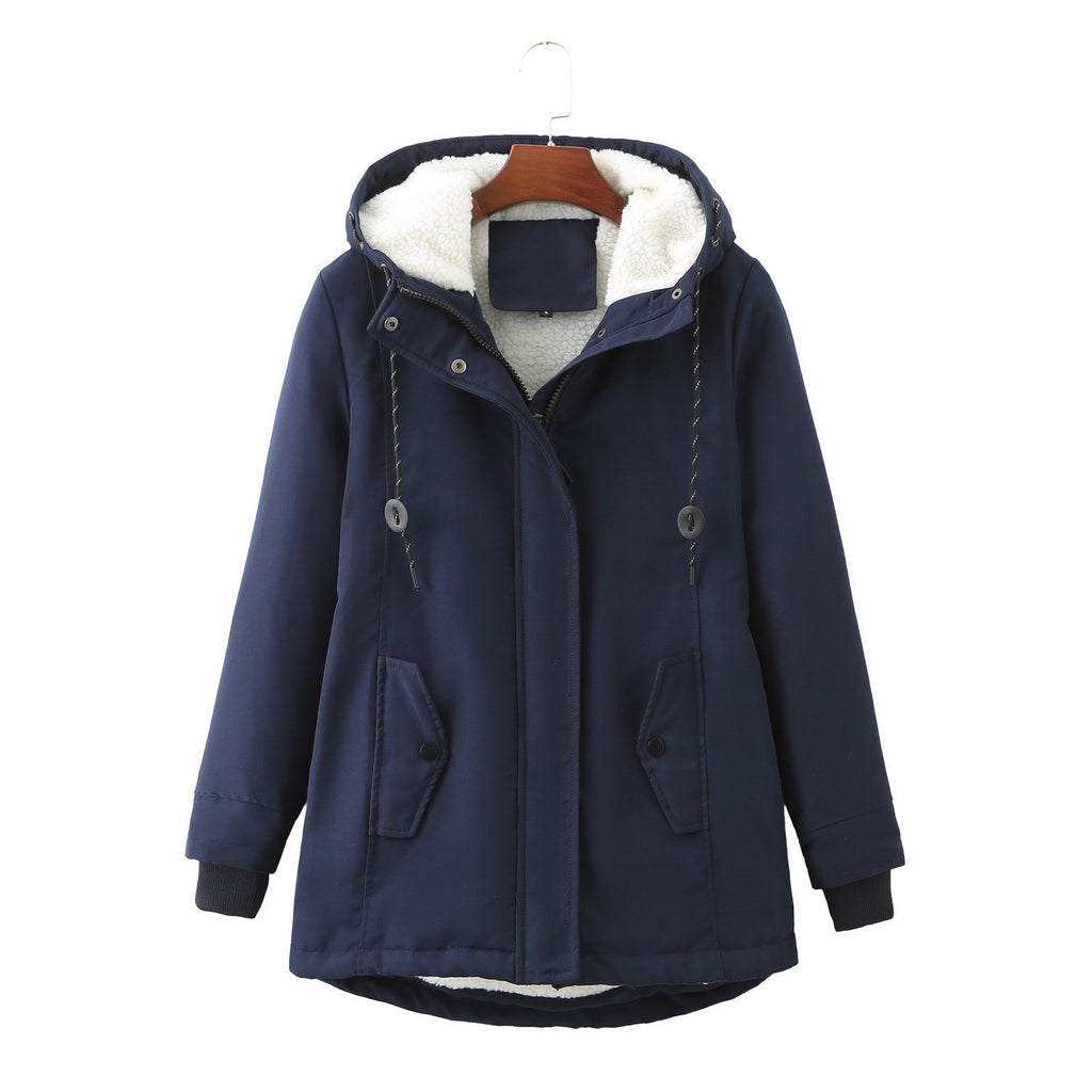 Women's Coats with Hood and Adjustable Waist