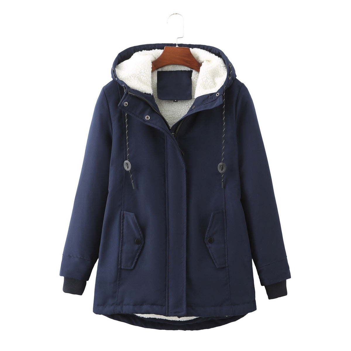 Women's Coats with Hood and Adjustable Waist