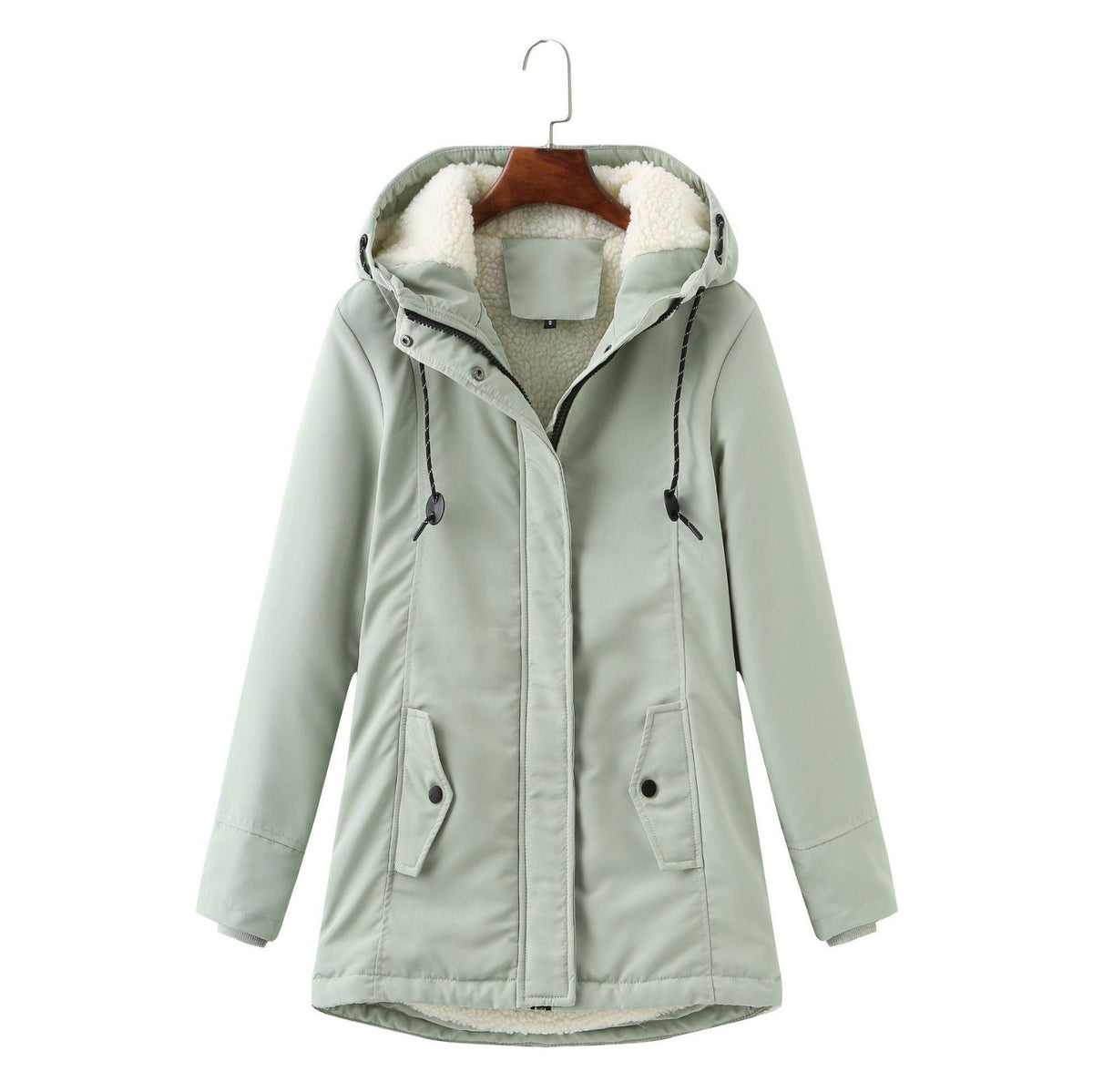 Women's Coats with Hood and Adjustable Waist