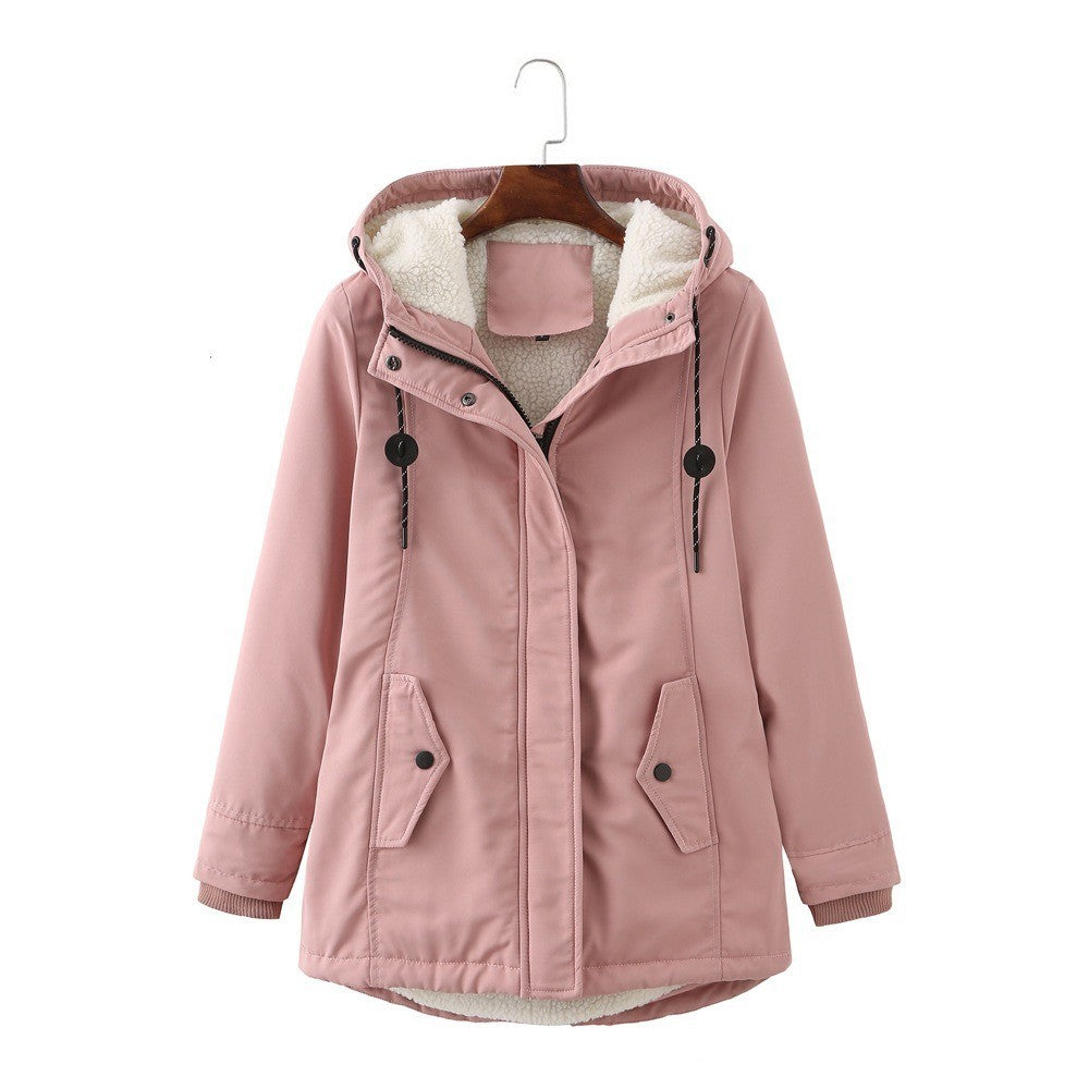 Women's Coats with Hood and Adjustable Waist