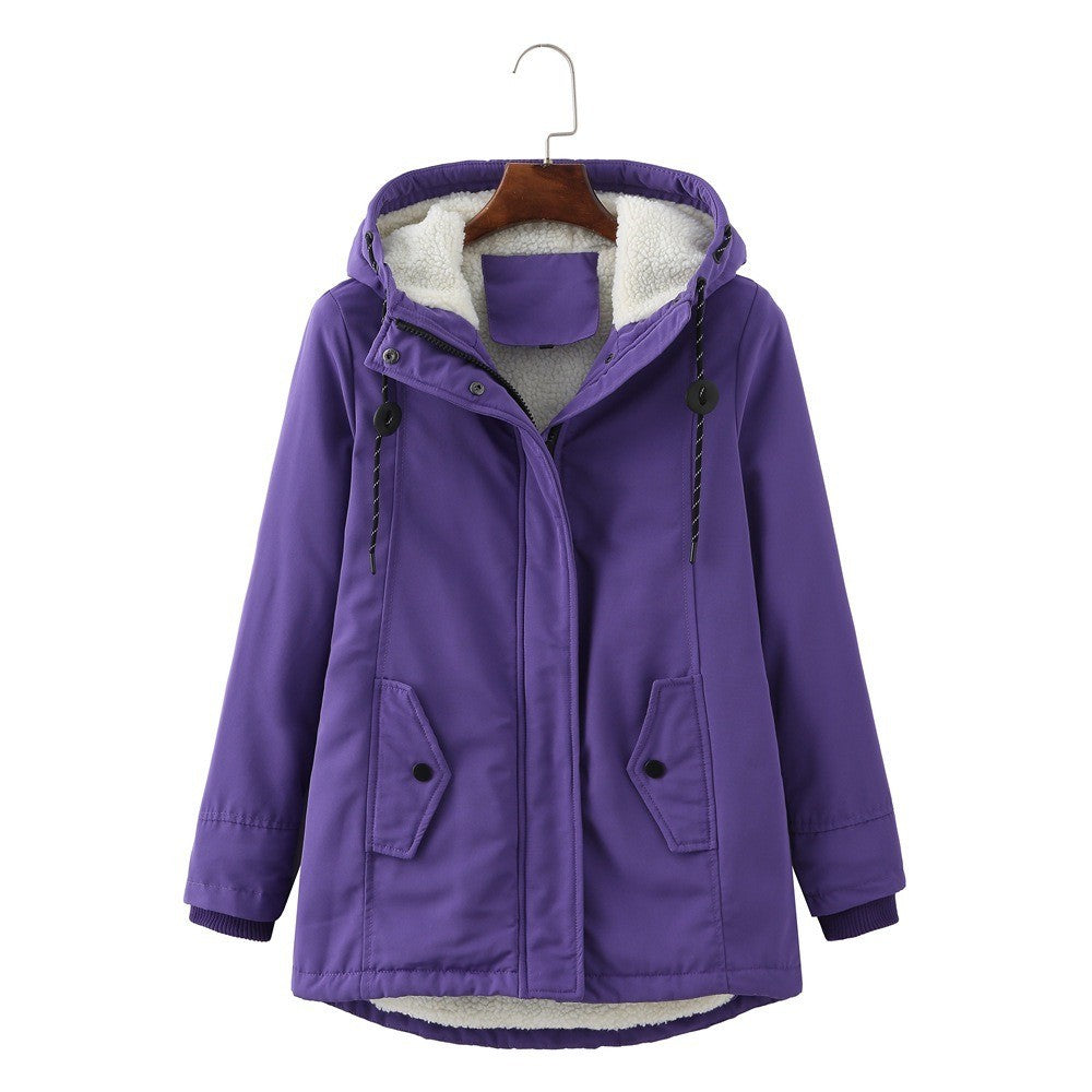 Women's Coats with Hood and Adjustable Waist