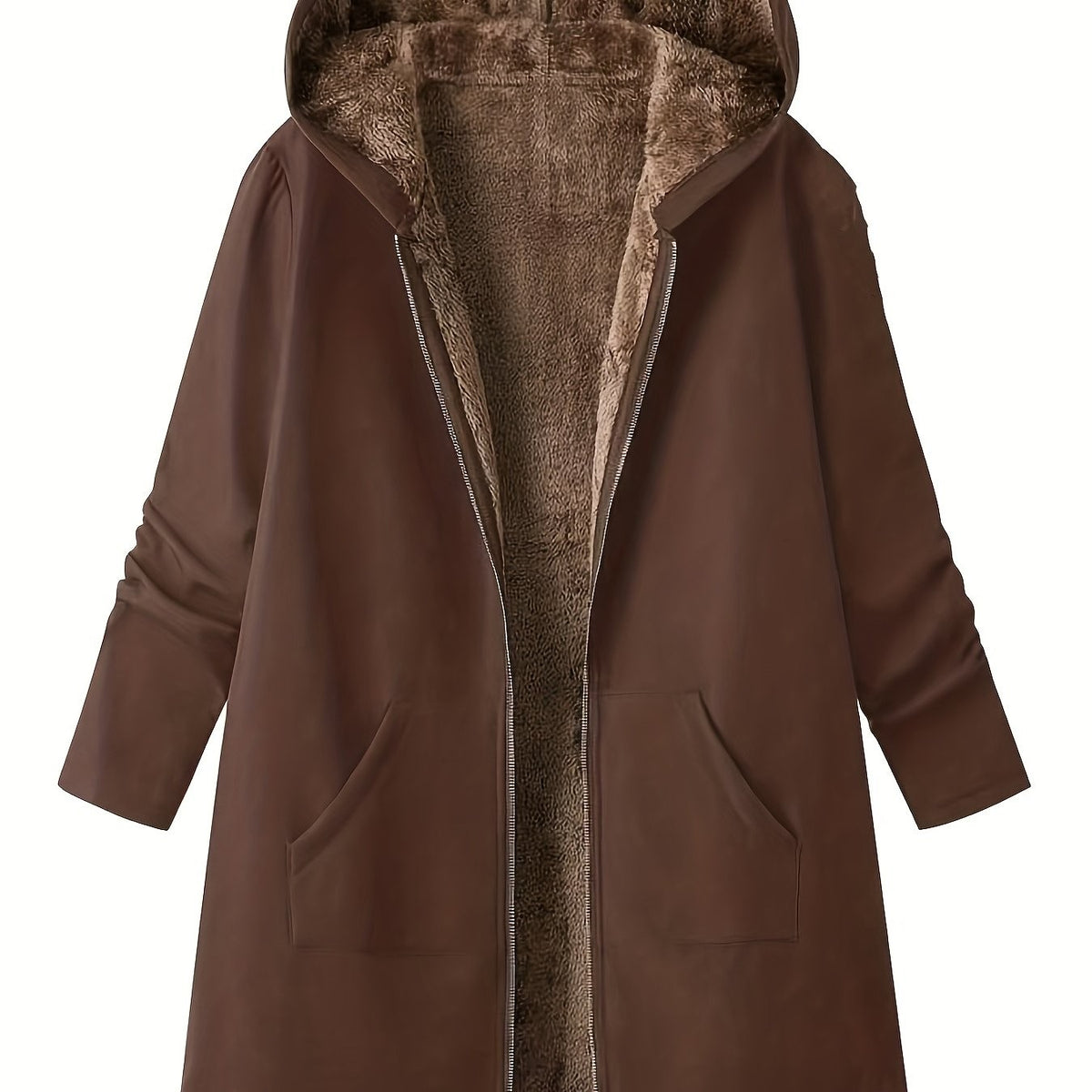 Women's Coats with Hood and Longline Cut