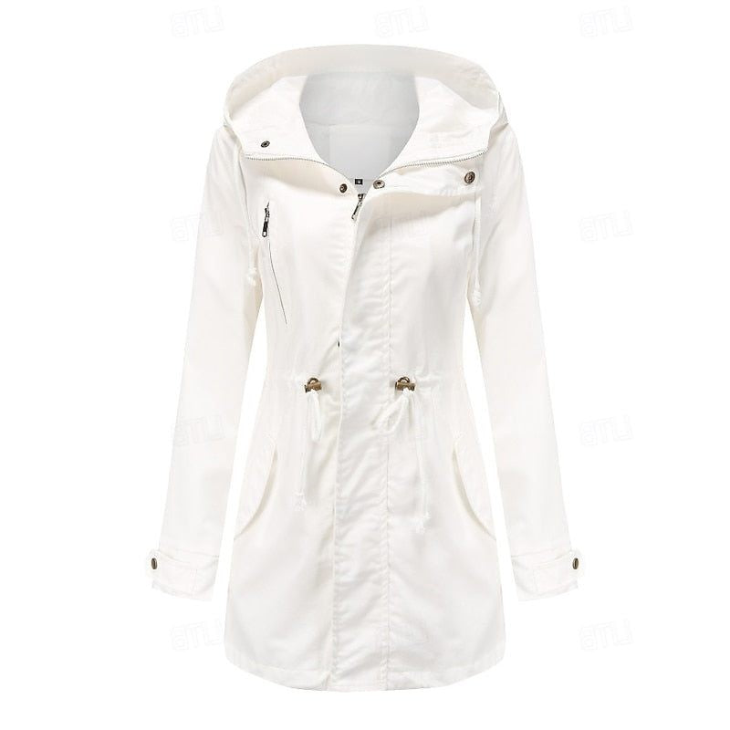 Women's Coats with Hood and Longline Utility Cut