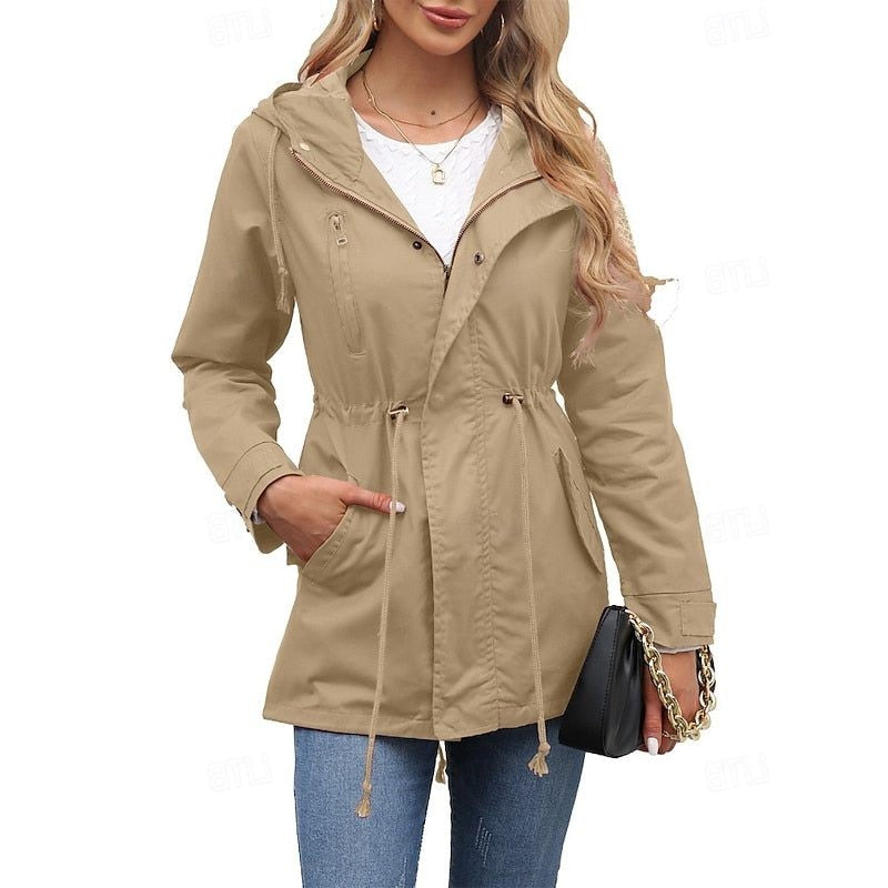 Women's Coats with Hood and Longline Utility Cut