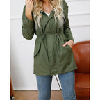 Women's Coats with Hood and Longline Utility Cut