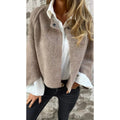 Women's Coats with Round Neckline and Long Sleeves
