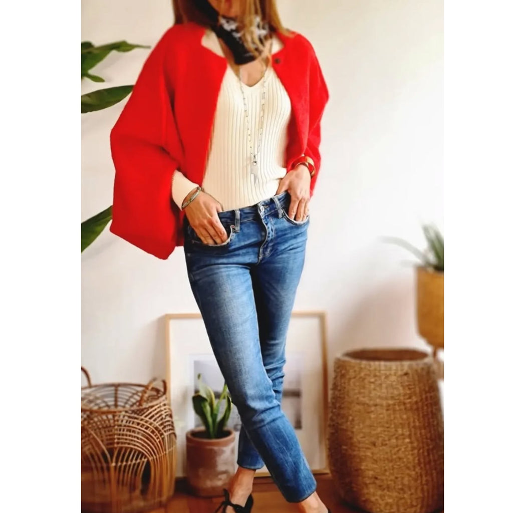 Women's Coats with Round Neckline and Long Sleeves