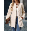 Women's Coats with Stand Collar and Buttons