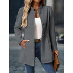 Women's Coats with Stand Collar and Buttons