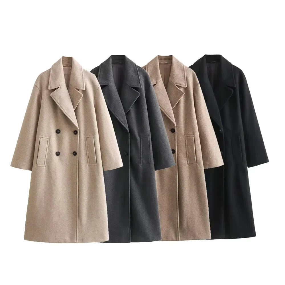 Women's Coats with Tailored Fit and Button Front