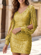 Women's Fringe Bodycon Sequin Dress