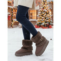 Women's Fur-Trimmed Snow Boots with Plush Lining