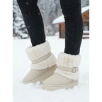 Women's Fur-Trimmed Snow Boots with Plush Lining