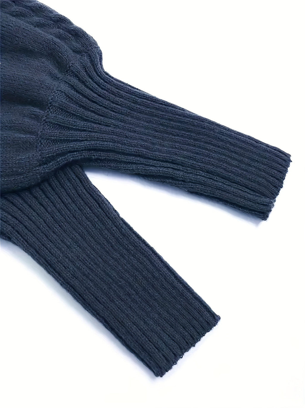 Women's Half-Collar Cable Knit Jumper