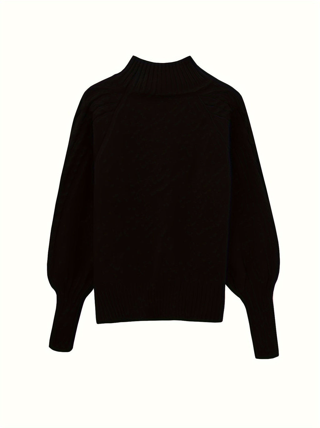 Women's Half-Collar Cable Knit Jumper