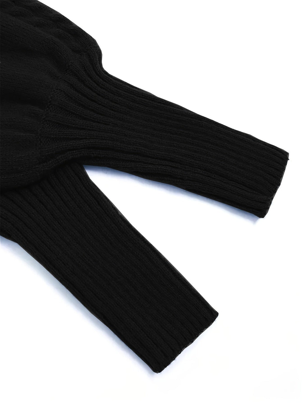 Women's Half-Collar Cable Knit Jumper