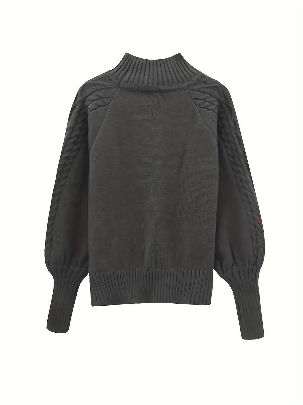 Women's Half-Collar Cable Knit Jumper