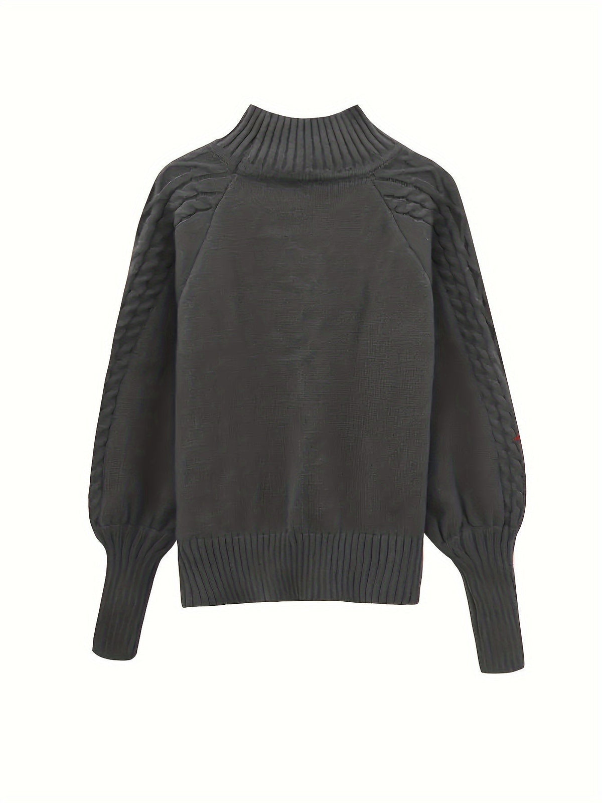 Women's Half-Collar Cable Knit Jumper