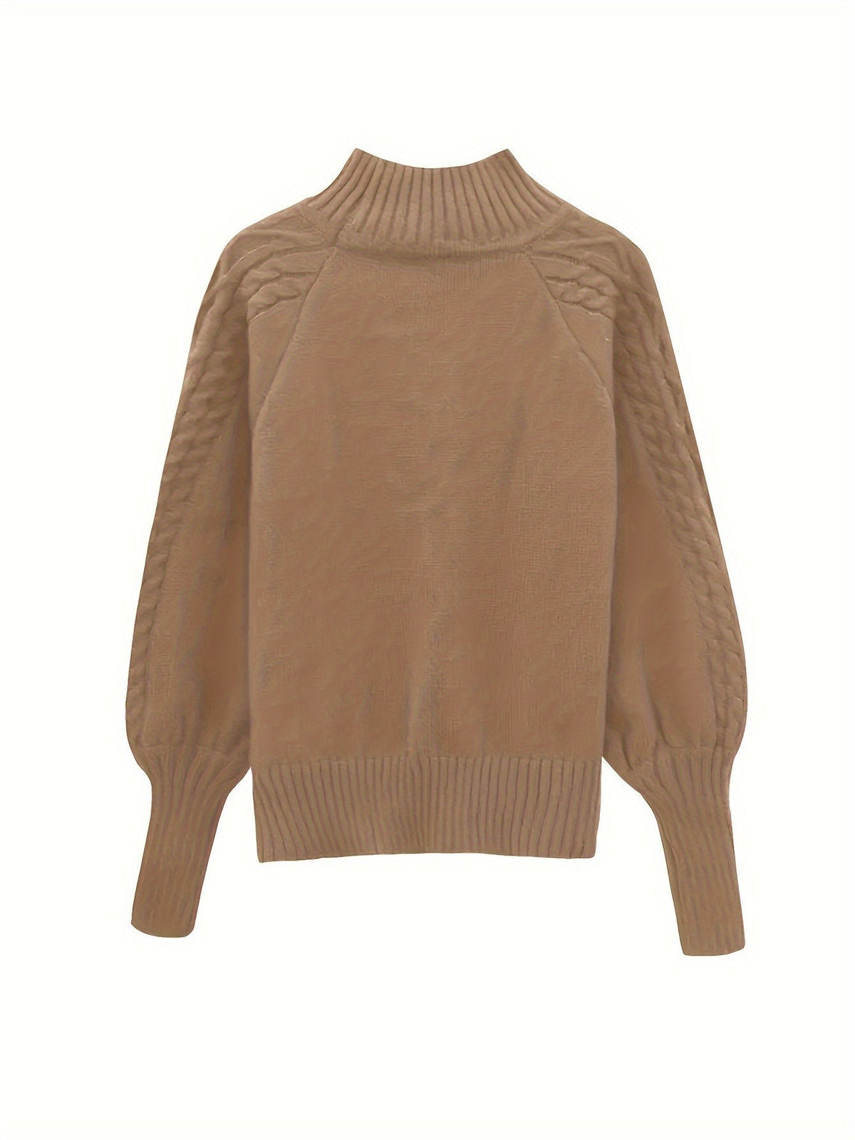 Women's Half-Collar Cable Knit Jumper