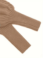 Women's Half-Collar Cable Knit Jumper
