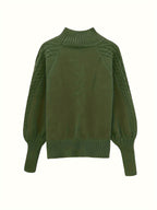 Women's Half-Collar Cable Knit Jumper