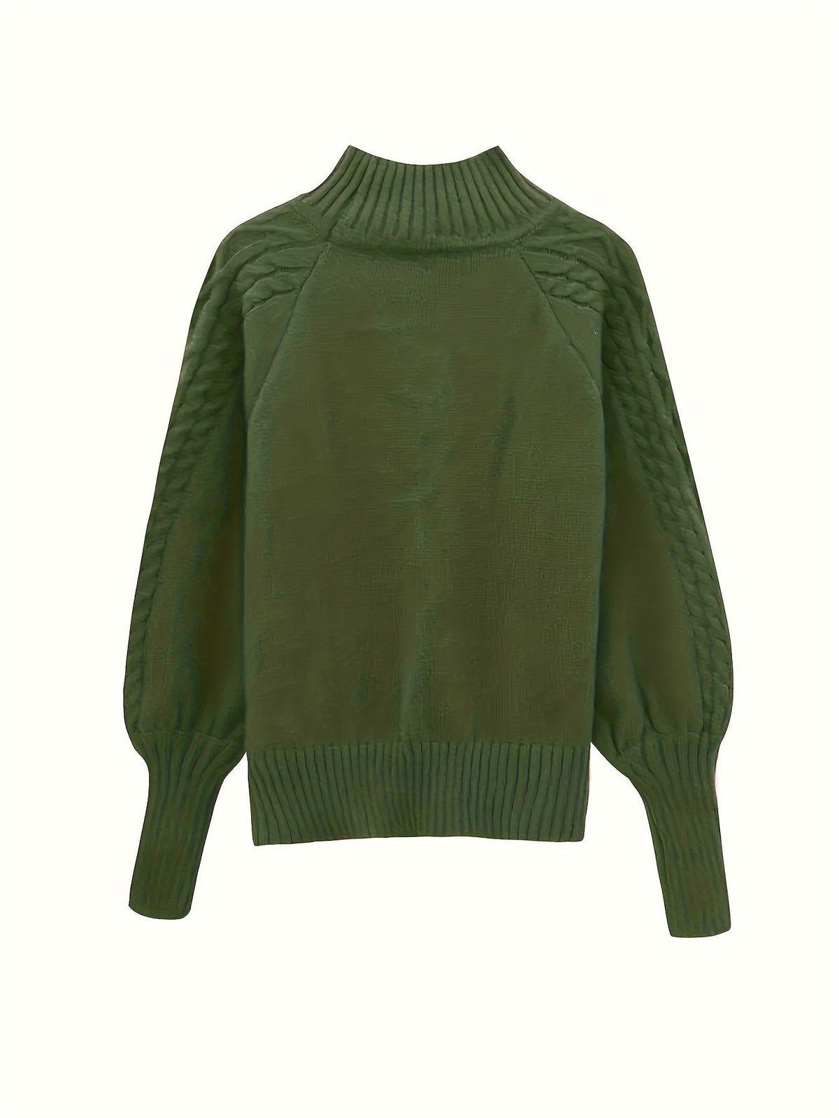 Women's Half-Collar Cable Knit Jumper