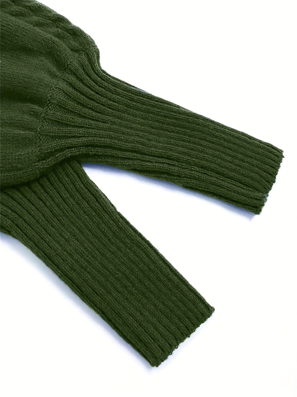 Women's Half-Collar Cable Knit Jumper