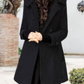 Women's Hooded Double-Breasted Mid-Length Overcoat