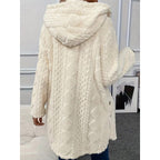 Women's Hooded Teddy Jacket with Gold Buttons