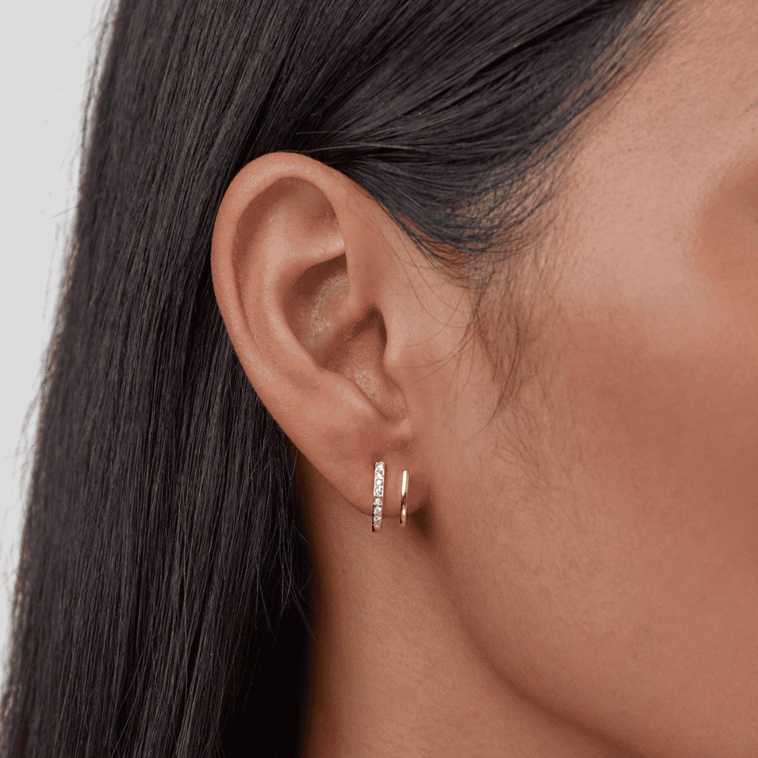 Women's Jewellery Gold Crystal Claw Stud Earrings