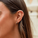 Women's Jewellery Gold Crystal Claw Stud Earrings