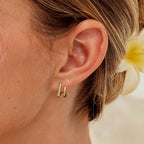 Women's Jewellery Gold Crystal Claw Stud Earrings