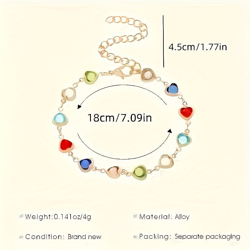 Women's Jewellery Multicolour Heart Bracelet
