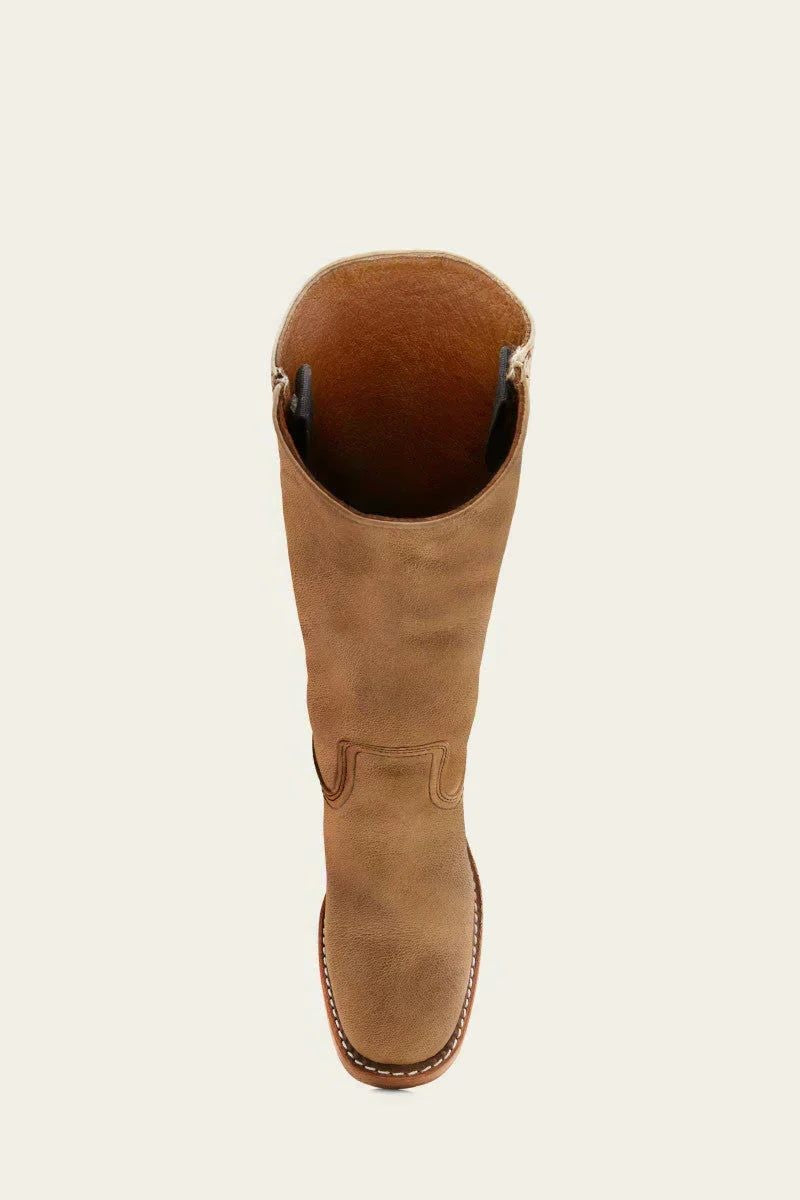 Women's Leather Block Heel Knee High Boots